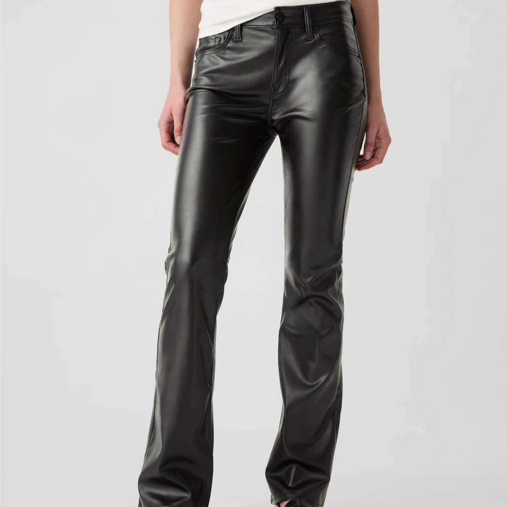 BNWT faux leather baby boot pants